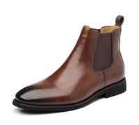 LMUIPMAA Hommes Bottes de Chelsea Bottines d'affaires Formelles | Chaussures Bottes en Cuir Synthétique, Derbies Classiques Bottines pour Cérémonie, Travail, Temps Libre