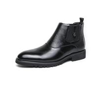 LMUIPMAA Hommes Bottes De Chelsea Bottines d'affaires Hautes-Top Casual Bottes pour Hommes,Noir,44 EU
