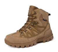 LMUIPMAA Hommes Bottes Militaires De Haut-Niveau Bottes Tactiques De Combat Chaussures À Lacets Tout Terrain pour La Randonnée, Le Travail, La Jungle,Marron,43 EU
