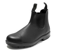 LMUIPMAA Hommes de Chelsea Cheville Bottes Rond Toe Slip sur Bottes Imperméables Élastique Chukka Bottes de Travail,Noir,48 EU