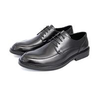 LMUIPMAA Hommes Officiel Affaires Chaussures Habillées à Bout Lacets Cuir Microfibre Chaussures de Mariage,Black PU Leather,41 EU