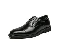 LMUIPMAA Hommes Robe Chaussures Classique Oxfords Formelle Moderne Chaussures De Affaires De Mariage Travail À Lacets en PU Cuir,Noir,43 EU