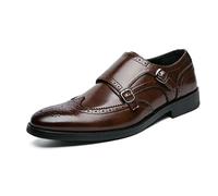 LMUIPMAA Mocassin Homme Chaussures Décontractées à Enfiler Homme Chaussures Bateau pour la Conduite, Les fêtes,Marron,45 EU