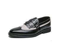 LMUIPMAA Mocassins Homme Simili Cuir pour Hommes Chaussures De Mariage,Noir,44 EU