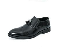 LMUIPMAA Mocassins pour Hommes à Glands et Franges, Loafers à Penny, Chaussures décontractées à Enfiler pour Conduite, Mariage ou Bal,Noir,41 EU