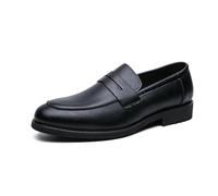 LMUIPMAA Mocassins pour Hommes, Chaussures Habillées pour Le Travail Et Les Loisirs, Oxford d'affaires,Noir,40 EU