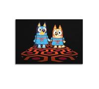 LMXKFY Poster décoratif sur toile avec motif de chien jumeaux - Impression d'art moderne pour chambre à coucher - 30 x 45 cm