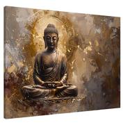 LMYCHENG Bouddha en position du lotus imprimé sur toile affiches zen art mural bouddhisme peinture art impression photos décoration murale 60x80cm sans cadre