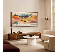 LMYCHENG Peinture de Yayoi Kusama, impression sur toile de paysage abstrait, œuvre d'art Japandi Wabi-Sabi, décoration murale moderne pour salon et chambre (70 x 140 cm/sans cadre)