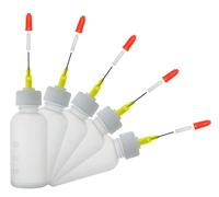 LMYKH 5 pcs Flacon Aiguille 30ml,Bouteilles de Colle avec aiguilles de distribution et bouchons pour bricolage artisanat décoration de gâteau remplissage colle