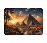 LMYmoney Egyptian Pyramids Tapis Imprimé 150 X 100 Cm, Imprimé Près du Lit | Tapis de salon comme cadeau pour une nouvelle maison, avec impression par transfert thermique; pour petits espaces intérieurs