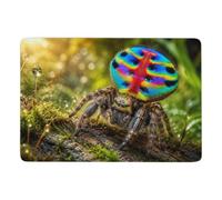 LMYmoney Peacock Spider Macro Shot Tapis 150 x 100 cm, Doux et Antidérapant | Ambiance d'hiver : Tapis antidérapant, avec impression par transfert thermique; pour chambre et salon