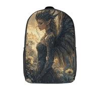 LMYmoney Sac à dos Dark Angel in Bloom imprimé en 3D pour garçons, sac d'école de voyage de grande capacité, sac à dos pour garçons, sac d'école Mochila 17 pouces