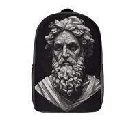 LMYmoney Sac à dos décontracté pour enfants, imprimé portrait de Pythagore en 3D, grande capacité, idéal pour les voyages, les livres, les ordinateurs portables et les livres de 17 pouces