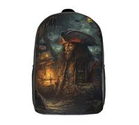 LMYmoney Sac à dos Pirate Adventures, imprimé en 3D, pour écoliers, de voyage, grande capacité, pour enfants, 43 cm