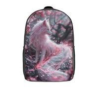 LMYmoney Sac à dos pour enfant, cartable Sakura Kitsune, grande capacité, pour garçons, filles, adultes, adolescents, 43 cm