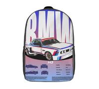 LMYmoney Sac à dos tendance BMW M3 pour enfants, cartable pour l'école primaire, 43 cm