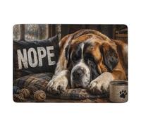 LMYmoney St Bernard Saint Bernard Tapis 150 x 100 cm, Doux et Antidérapant | Tapis intérieur doux pour une ambiance cocooning, avec entretien facile à la main; pour chambre d'amis et coin lecture
