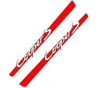 LMYSLCDW 2 Pièces Autocollants Jupe Latérale Voiture pour Mini Cooper S R50 R52 R53 R56 R57 F55 F56 F57,Voiture Rayures Latérales Autocollants Décalque DéCoration Accessoires,Red
