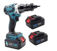 LMYYDES Batterie 4Ah x 2, Pistolet à Riveter électrique Automatique, kit d'outils d'écrou de riveteuse sans Fil, Kits de Pistolet à Riveter électrique Portable, 233x222x110mm