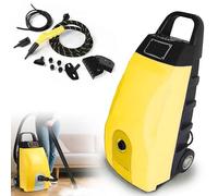 LMYYDES Nettoyeurs Vapeur, Nettoyeur Vapeur Haute Pression portatif, Nettoyeur Vapeur Haute Pression 2500 W avec 9 têtes de Brosse pour Tapis, Fours Yellow