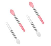 Lmyzcbzl Silicone Pinceau À Lèvres, 4 Pcs Pinceau à Lèvres Mini Portable, Brosse à Lèvres en Silicone Double Face, Baume à Lèvres Brosse, Rouge À Lèvres Applicateur