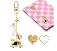 LMZLJZ Chaîne de breloques Kindle pour femme et homme, breloque chien, accessoire pour liseuse électronique, cadeau pour les amateurs de livres, breloques compatibles avec liseuse Kindle, téléphone