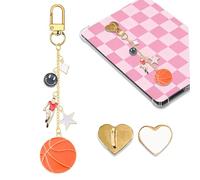 LMZLJZ Chaîne de breloques Kindle pour homme et femme, breloque de basket-ball, accessoire de liseuse, cadeau pour les amateurs de livres, breloques compatibles avec Kindle, téléphone, iPad, AirPod et