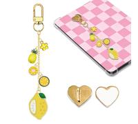 LMZLJZ Chaîne de breloques Lemon Kindle pour homme et femme, breloque citron, accessoire de liseuse, cadeau pour les amateurs de livres, breloques compatibles avec liseuse Kindle, téléphone, iPad