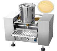 LMzythrop Crêpière INOX,Comprend Cuve en Acier Inoxydable,Bande Transporteuse,Rouleau à Pâte et Plateau,Plage de Température 150-200°C,Crepiere Electrique,Diamètre de Crêpe 8inches
