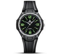 LN LENQIN Montre Homme Montres Bracelets Etanche Design Analogique Lumineuses Cadran Calendrie Fashion Homme Silicone Band (LN-R044-Green Black)