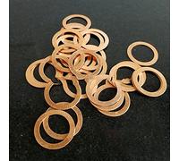 Lnanqing-Rondelle plate Gaine plate cuivre m8 joint de joint de joint diamètre intérieur 8mm bague d'étanchéité à la feuille mince T3 rouge cuivre rondelle, fermement et durable(8x18x0.5 (30pcs))