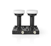 Nedis - LNB Universel - Twin-Monoblock - 6.0 - Réduit Le Rapport Signal/Bruit - Nombre de Bruit 0,2-0,85 DB - 4 Types de signaux