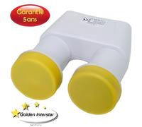 LNB Monobloc - HD - Double Tête - Réception 2 Satellites - 6° d'écart - Étanche