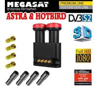 LNB Monobloc Quad - MEGASAT - Diavolo - 0,1dB HD - Étanche - 4 sorties Astra Hotbird