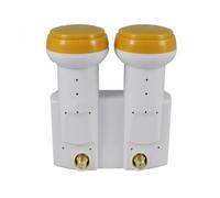 Accessoire TV vidéo Golden Media lnb monobloc twin 01 db full hd 4k ready astrahotbird double tête