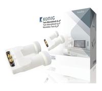 LNB MONOBLOC TWIN 0,2 dB DOUBLE TETE SATELLITE ASTRA HOTBIRD 2 SORTIE 2 TV TELE