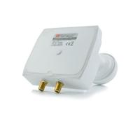 LNB Monobloc Twin - OPTICUM - Double Tête - 2 Sorties - Compatible Astra & Hotbird - Faible Bruit 0,1dB