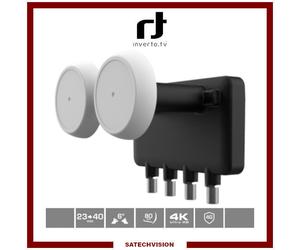LNB Monoblock Quad 6° Inverto Mono 0,6 dB Gain 65 dB Full HD 3D Ultra HD 4K