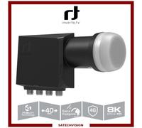 LNB Quad Inverto Ultra 0,2 dB Gain 70 dB Tête 4 Sorties Full HD 3D UHD 4K & 8K