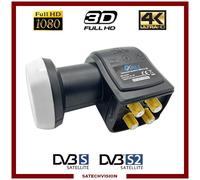 LNB Quattro pour Multiswitch 0,1 dB Full HD 3D Ultra HD 4K