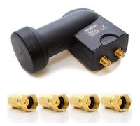 Lnb Twin 2 Sorties - Antenne Parabolique Satellite-tête Universelle 01 02 Pxt Full Hd 3d Compatible Numérique Récepte