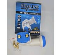 LNB Twin Tête Universelle 0,1 dB Gain 62 dB Full HD 3D Ultra HD 4K Gold