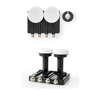 LNB Universel - Quad-Monobloc - 4.3 - Réduit Le Rapport Signal/Bruit - Niveau de Bruit 0,2-0,85 DB - 4 Types de signaux différents