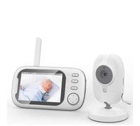 LNBEI Moniteur bébé avec caméra et audio, écran de 3,5", connexion sécurisée sans WiFi, batterie de 7 heures, mode VOX, vision nocturne, conversation bidirectionnelle et 8 berceuses, capteur de