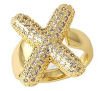 LNBLAKBXBD Bague initiale pour femme, bague initiale dorée de A à Z, bague initiale réglable, bague initiale à bulles de A à Z, bague avec lettre ouverte en zircon