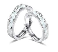 LNBLAKBXBD Bague lumineuse de magthérapie lymphatique pour homme et femme, réglable pour déboucher la circulation sanguine et les ganglions lymphatiques, anneaux phosphorescents pour les amoureux