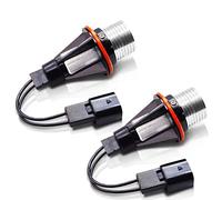 LncBoc 10W LED Ange Eyes Aucune erreur Phare CanBus Phare Anneau Anneau Ampoules de Marqueur 420LM 6000K Blanc Pour E39 E87 E60 E61 E63 E64 E65 E66 E83 1/3/6/7 Série X3 X5, 2 Pièces