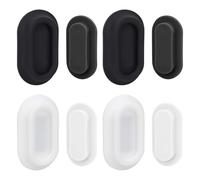 LncBoc 4 Pièces Porte Telecommande Mural, Support Magnétique pour Télécommande, No Drilling Required Support de Télécommande Mural pour Télévision, Ventilateur, Climatisation (Noir + Blanc)