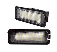LncBoc LED Éclairage plaque immatriculation auto ampoules super brillant CanBus Pas d'erreur 6000K xénon blanc froid 5 W 12 V 18 SMD Feux arrière pour Golf 5 6 7 etc, 2 Pièces